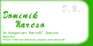 dominik marcso business card